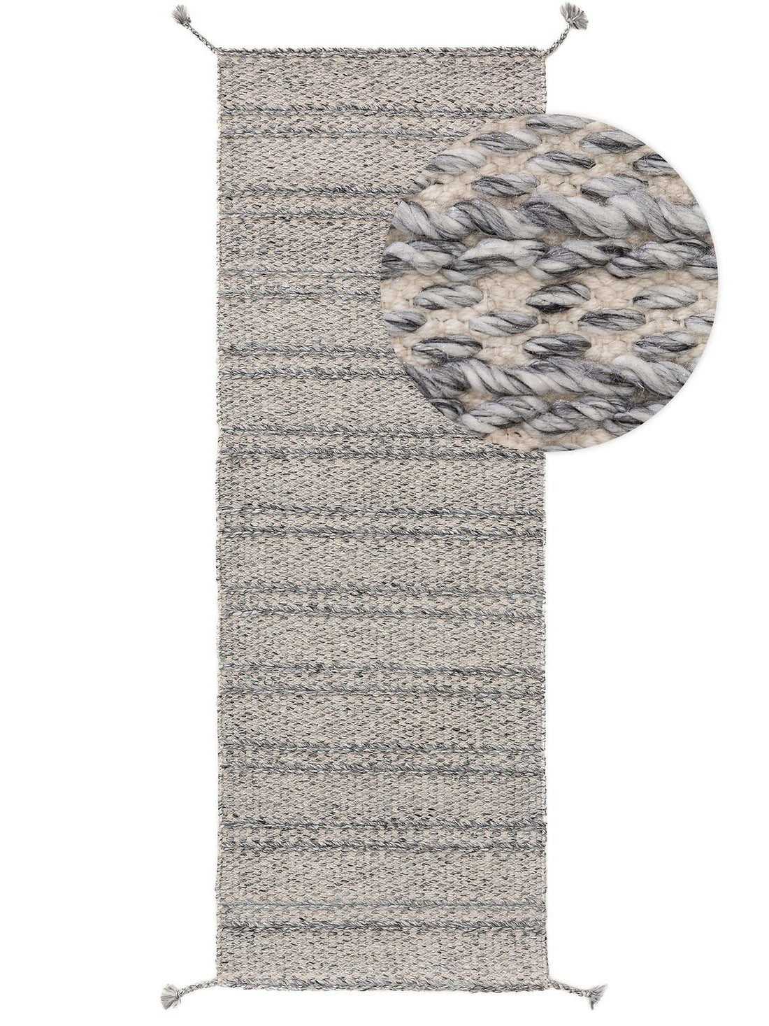 Teppich aus recyceltem Material Rene Grau